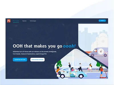 streetNode hero advertising dashboad hero page uidesign ux design web website