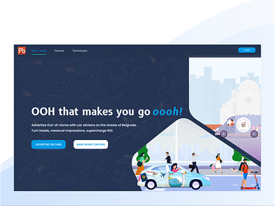 streetNode hero advertising dashboad hero page uidesign ux design web website