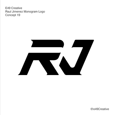 RJ FInal logo concept footballer footy identity logo logos logotype mark monogram rauljimenez soccer