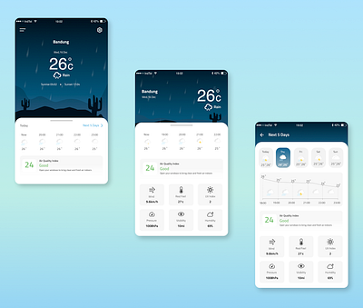 Weather Apps Night Version forecast mobile app mobile app design ui design weather app