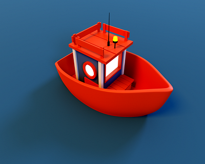 Boat 3d art blender