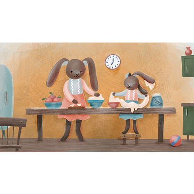 Cute animal characters bundle - Bunnies bunny child children cooking cute daughter family illustration illustration art mother motherhood mum procreate rabbit textured toy