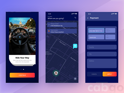 Cab Booking app blue cab cab booking colors design gradient graphic design icon interface motion design ride taxi taxi app taxi booking app ui uidesign uiux ux vector