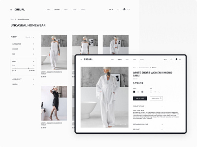 un:CASUAL E-commerce concept design e commerce ui ux