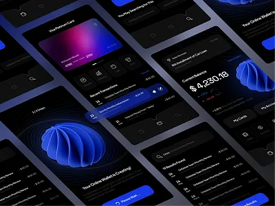 Finance Mobile App - Dark Mode 🥷🔥 bank bank app banking banking app card credit card crypto finance finance app financial financial app fintech investment mobile mobile app money swap ui ux wallet