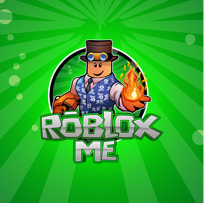 Roblox Me logo with background brand identity esports logo facebook logo gaming logo logodesign logotype mascot logo sports logo streamerlogo twitch logo