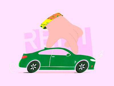 Car Rental App app illustration blog post car car rental car rental app design digital art drawing hand drawn illustration