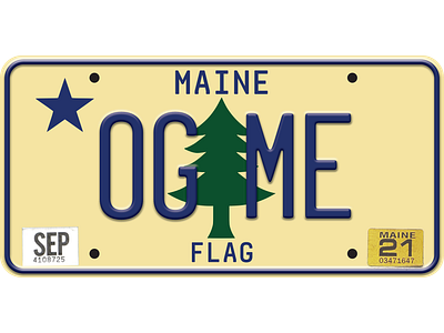 Maine Original Flag License Plate 1901 driver gothic flag license plate maine maine flag me og original maine flag plate realtime rounded specialty plate