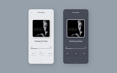 Daily UI #9: Music Player app art dailyui flat illustration illustrator minimal music player ui ux web