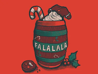 Christmas 2020, A Still Life candycane christmas cocktails festive gingerbread man illustration procreate procreate app truegrittexturesupply