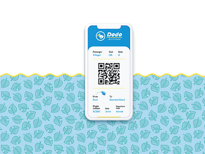 Boarding pass - DailyUI #24 animal crossing animal crossing new horizons boarding boarding pass boardingpass daily ui dailyui dailyui 024 dailyui 24 dailyui day24 dailyuichallenge day24 design dodo airlines french ui