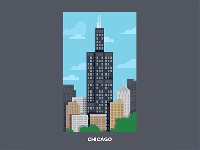 Chicago art chicago design illustration travel vector