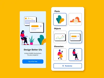 Blush: Tell your story with illustrations app branding design illustration illustrations illustrator ui ux website