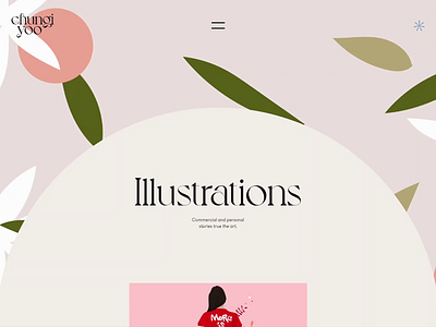 Chungi Folio Illustrations Page animation illustrations interaction interface motion promo typography ui ux video web website zhenya zhenyary