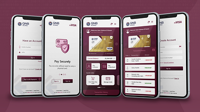 QNB Al AHLI mVisa - Concept app design mobile app mobile app design mobile ui ui