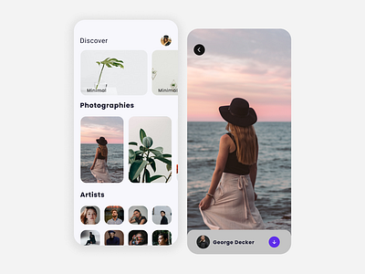 Photography app app design fresh ui ux