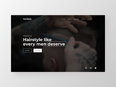 Hairstyle Landing Page Design hair haircut hairdresser hairsalon hairstyle web designer website websitedesign websitedesigner