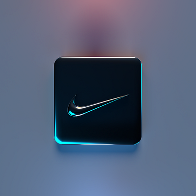 Nike App 3D Logo 3d big sur branding design dimsension illustration neumorphic ui