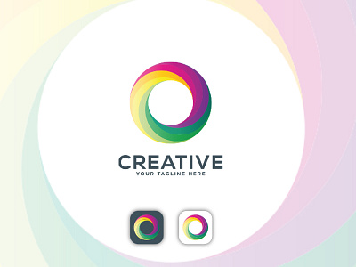 Letter O modern abstract logo template 3d abstract alphabet blue business color colorful concept design education isolated o icon o letter o letters o numbers o text sale school white word