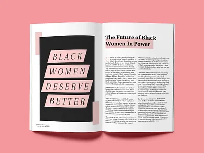 Black women in power indesign mockup print typeface typography