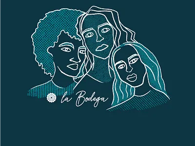 Blue Girls branding character design diversity girl girl illustration illustraion illustrator merch merch design procreate trio