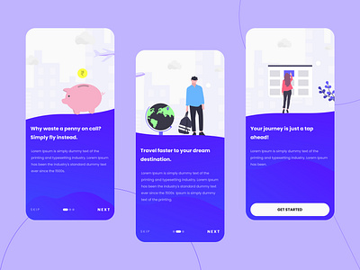 Onboarding Screens - Daily UI Day 023 app app design dailyui design illustration landing page minimal onboarding onboarding illustration onboarding screen onboarding screens onboarding ui one page ui ui ux uidesign ux