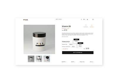 Product page adobexd blender dailyui design minimal product product design webdesign webpage