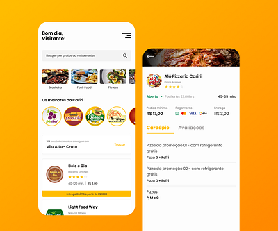 App Redesign Cariri Delivery app design figma food app interface minimal ui ux web