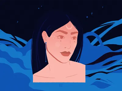 Artemis 🌙 artemis character design digital drawing girl girlpower illustration mythology nightsky photoshop