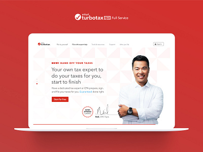 TurboTax Redesign - TurboTax Live Full Service branding design logo minimal ui ux web webdesign website websitedesign