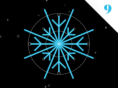 Christmas Advent Countdown - 9 12 days of christmas advent advent calendar animation christmas christmas countdown december happy holidays ice illustration merry christmas motion motion designer motion graphics retro season snow snowflake snowflakes