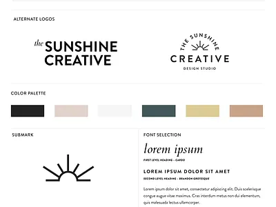 The Sunshine Creative Branding branding concept branding design branding designer creative design florida designer logo logo design minimal logo sunshine
