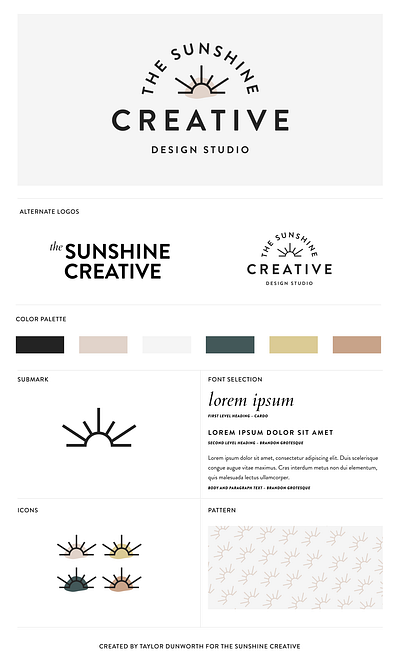 The Sunshine Creative Branding branding concept branding design branding designer creative design florida designer logo logo design minimal logo sunshine