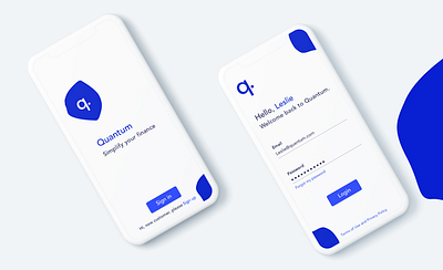 Quantum app app branding clean design mobileapp product ui ux