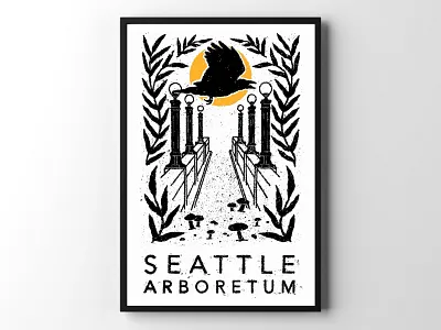 Seattle Arboretum Pt. 2 animal illustration birds block print botanical art botanical illustration crow art crows digital illustration illustration ipadart ladies who illustrate lady maker moral laurel procreate illustration seattle seattle arboretum seattle artist seattle crows seattle illustrator seattle maker