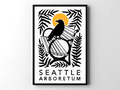 Seattle Arboretum Pt. 1 animal illustration block print block printing botanical crows illustrate your world illustration illustration digital illustrator ipadart ladies who illustrate lady maker morallaurel procreate illustration seattle seattle arboretum seattle artist seattle crows seattle illustrator seattle maker
