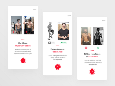 Imperium Coach - Onboarding screens calisthenics fitness imperium onboarding onboarding screen ui design ux ux design workout