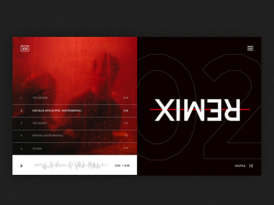 Remix - Motion UI test after effects design desktop digital design music music app music player ui website