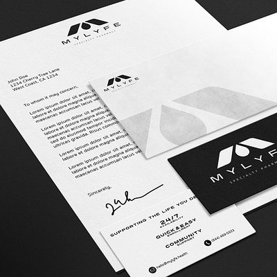 Mylyfe branding business business card design identity design logo packaging packaging design