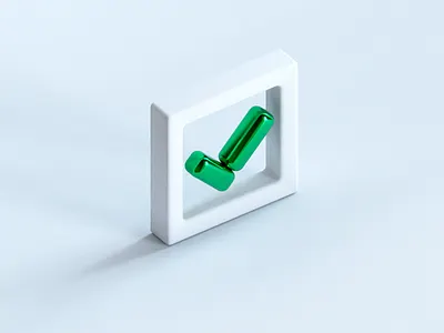 Checkbox 3d blender checkbox checked green madebydor ui user interface