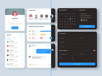 Exploration Medical Cards UI Kits LIght & Dark app design exploration figma ui ui kit ui kits ui ux ux web web design