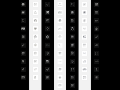 iOS 14 Glossy icons | Dark + Light Versions | 492 icons app design figma glassmorphism glossy icons ios14 ios14homescreen ui ux