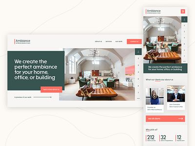Ambiance Interior Design Studio Website app design mobile mobile app responsive responsive design responsive web design responsive website responsive website design ui ui ux ui design uidesign uiux ux web web design webdesign website website design