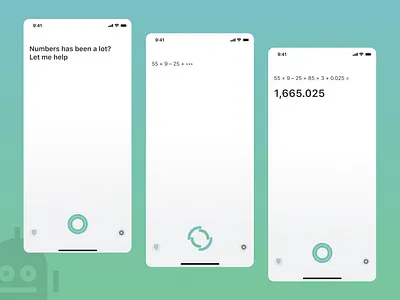 Calculator - with voice to text ai app calculator cortana design figma google assistant machine learning mobile process siri ui uidesign uiux uiuxdesign ux ux design voice voice assistant