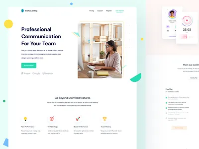 Web Application Landing page agency app application branding design home landing minimal page product design saas startup typography ui user experience user interface ux web web design website
