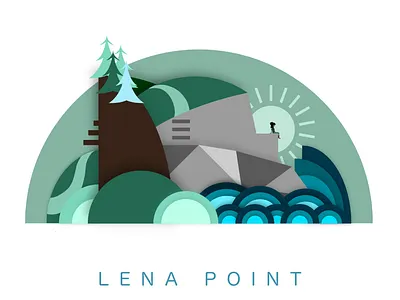 Lena Point, Alaska branding design illustration illustrator