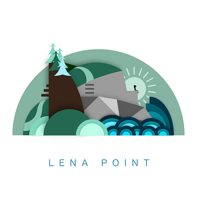 Lena Point, Alaska branding design illustration illustrator