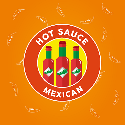 Sauce Badge badge chilli mexico orange pepper sauce