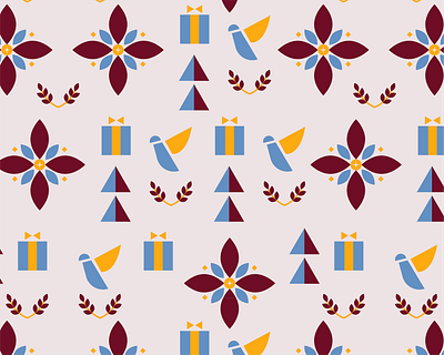 Christmas Gift Wrapper Pattern artph christmas art christmas design designer digital design flowers holiday art holiday season pattern pattern art pattern design pattern designer print design shapes surface art surface design textile pattern textile print vector art