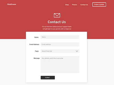 Daily UI 028 Contact Us contact form dailyui dailyui028 figma overpass red ui uidesign zillaslab